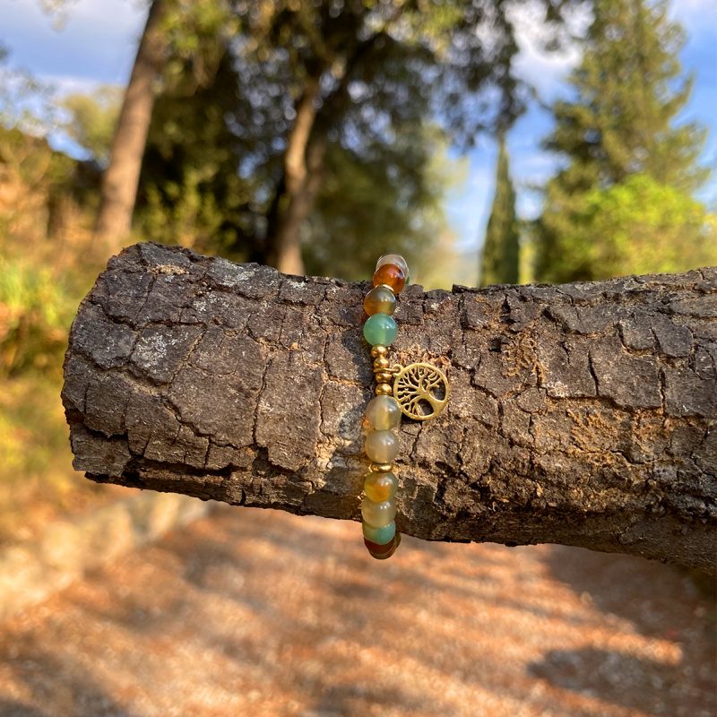 Bracelet féminin en Agate & médaillon en forme d'Arbre de vie – Image 3